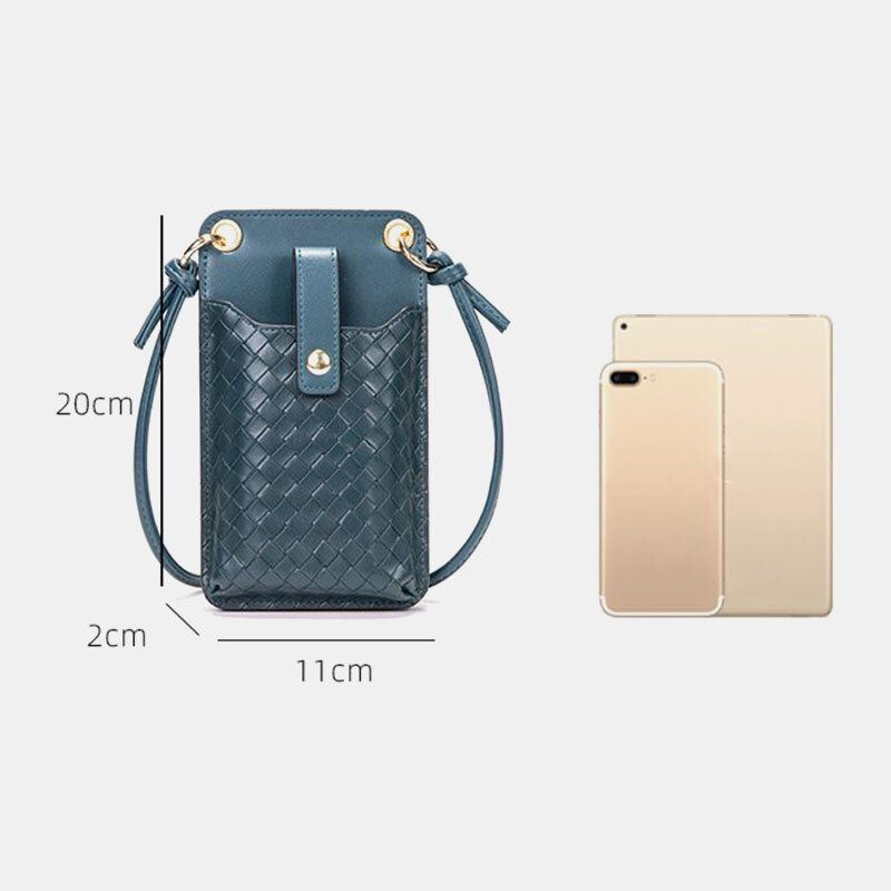 Heren Dames Pu Lederen Anti-diefstal Multi-card Slot Kaarthouder 6.5 Inch Telefoon Tas Crossbody Tas Schoudertas