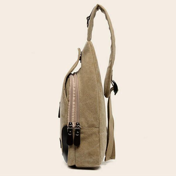 Heren Dames Retro Canvas Messenger Bag Schoudertas Borsttas