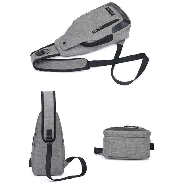 Heren Dames Usb-poort Casual Outdoor Borsttas Crossbodytas