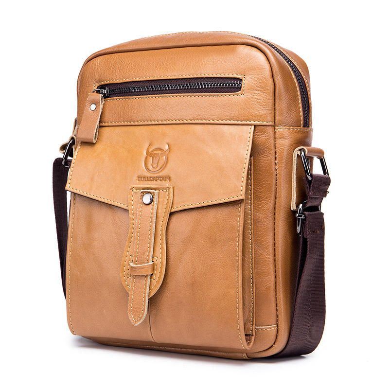 Heren Echt Lederen Stevige Crossbody Tas Buiten