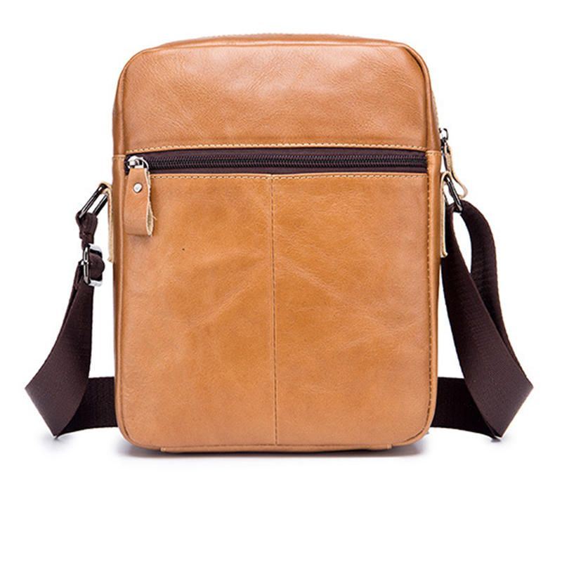 Heren Echt Lederen Stevige Crossbody Tas Buiten