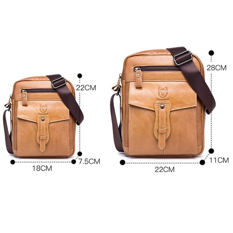 Heren Echt Lederen Stevige Crossbody Tas Buiten