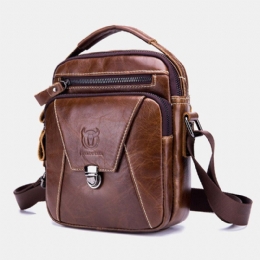 Heren Echt Leer Anti-diefstal Multi-lagen Casual Crossbody Tas Schoudertas