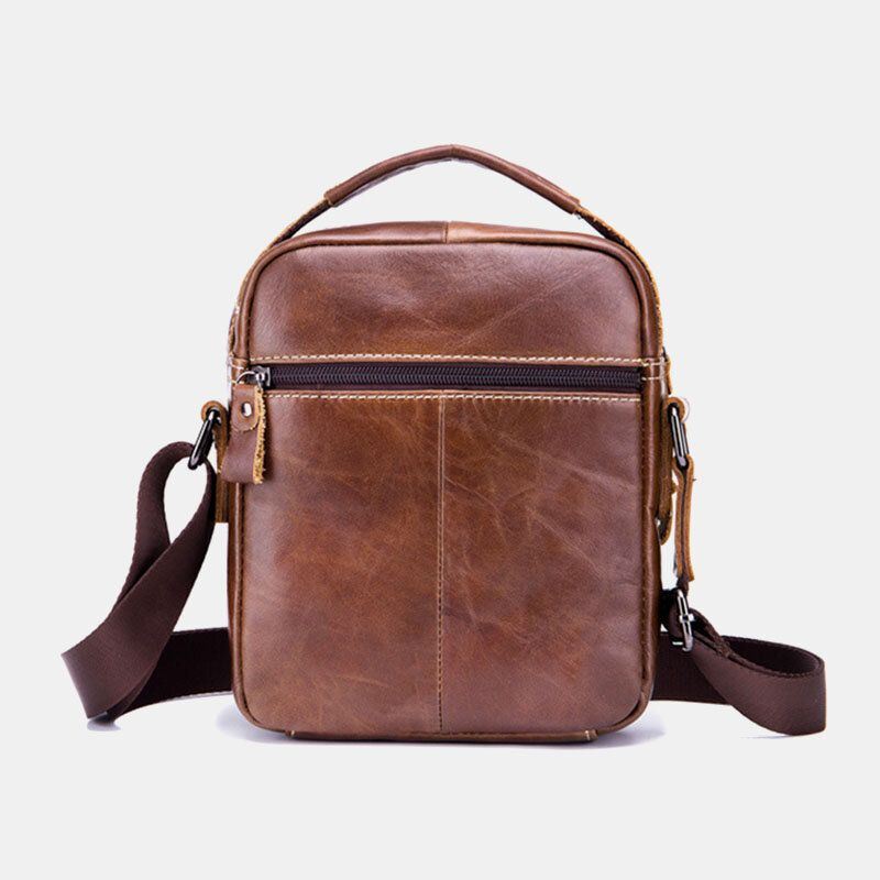 Heren Echt Leer Anti-diefstal Multi-lagen Casual Crossbody Tas Schoudertas