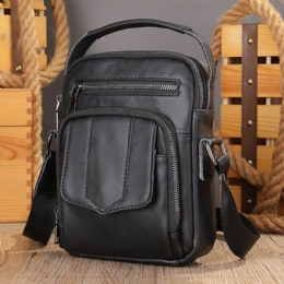 Heren Echt Leer Casual Slijtvaste Waterdichte Crossbody Tas