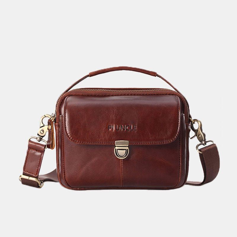 Heren Echt Leer Kleine Crossbody Tas Handtas