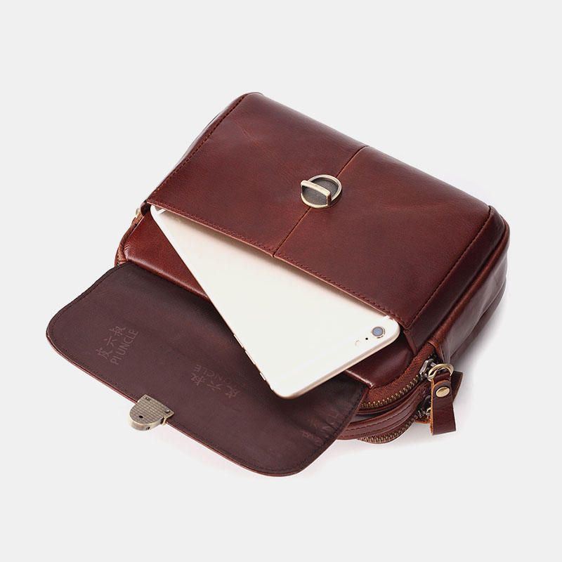 Heren Echt Leer Kleine Crossbody Tas Handtas