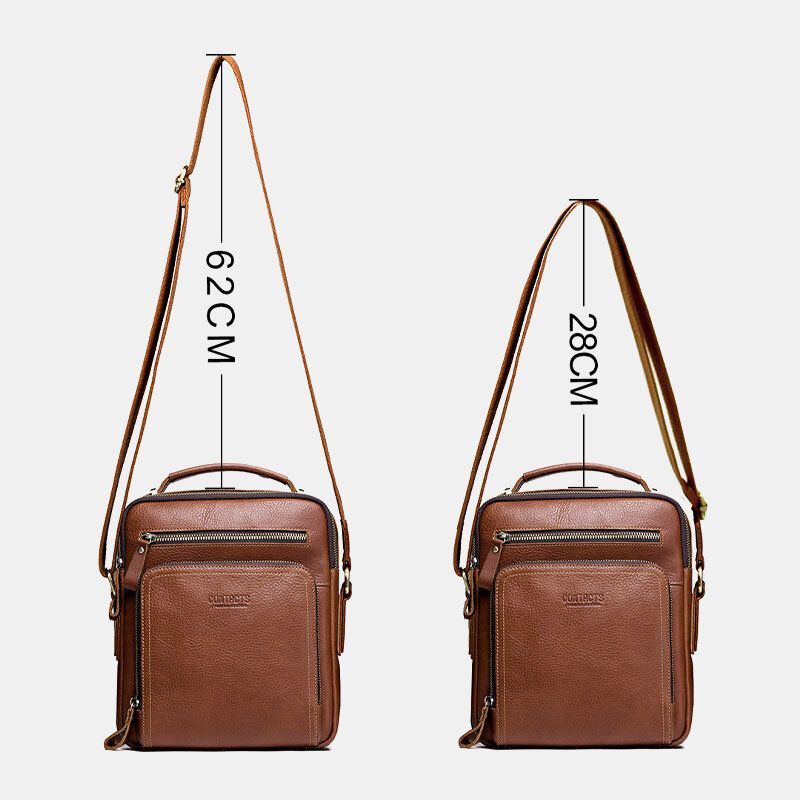 Heren Echt Leer Mode Schoudertas Crossbody Tas Zakelijke Tas