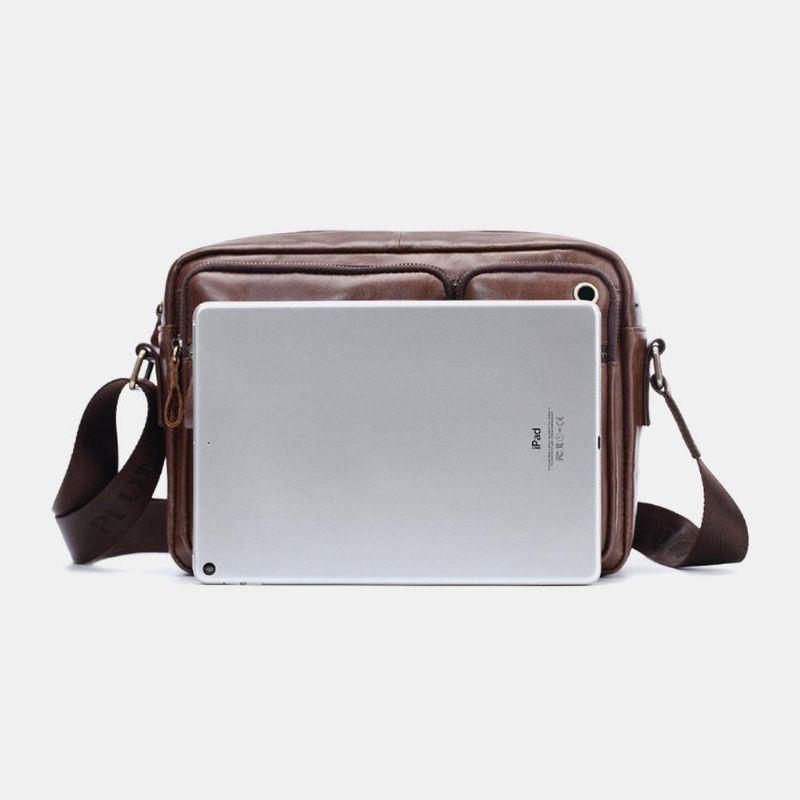 Heren Echt Leer Multi-layer Kleine Telefoon Tas Crossbody Ba