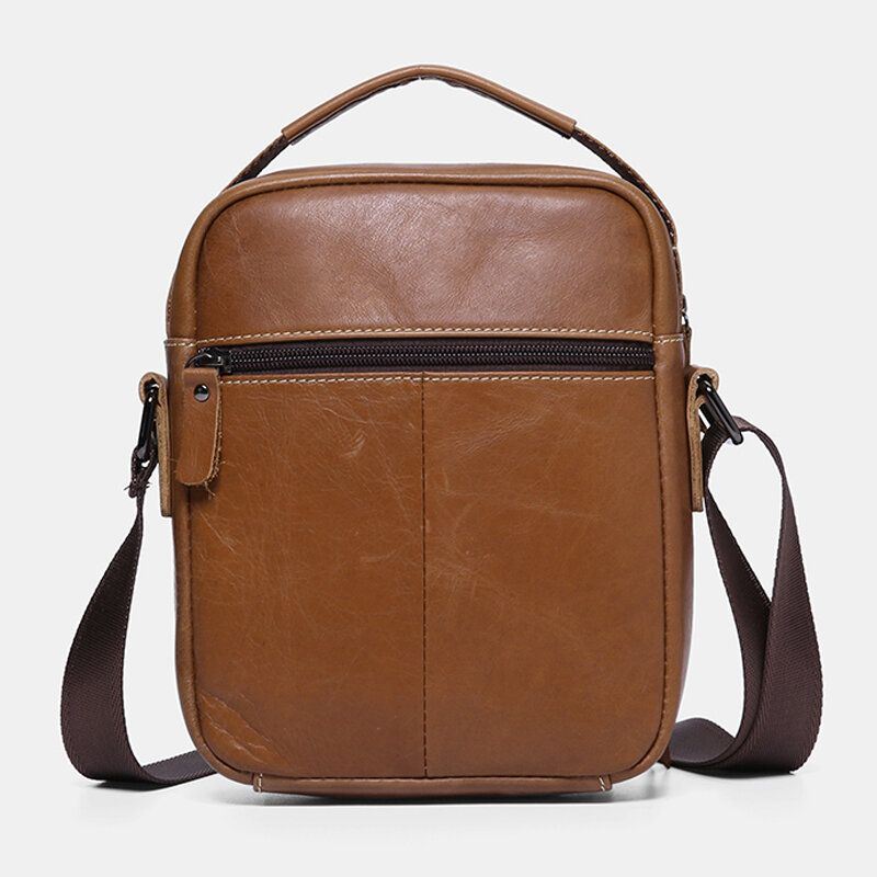 Heren Echt Leer Multi-pocket Casual Crossbody Tas Schoudertas