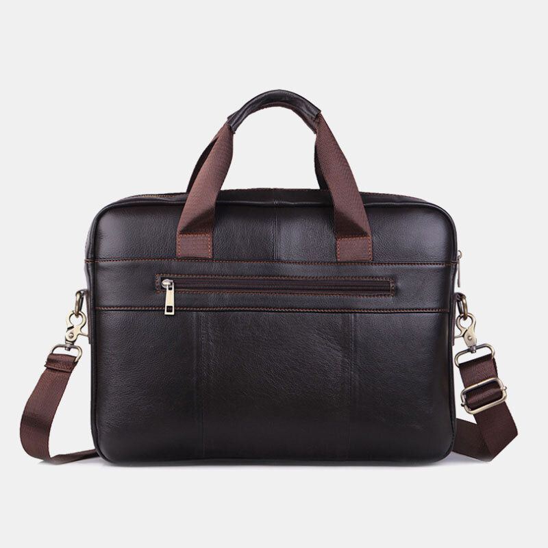 Heren Echt Leer Multifunctionele Retro Grote Capaciteit Reizen Handtas Cross Body Bag