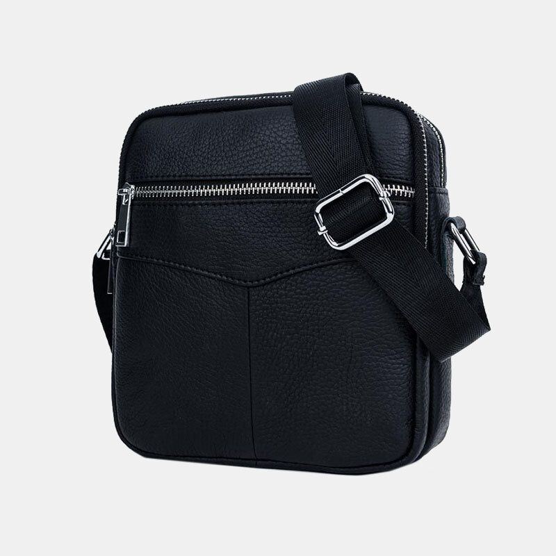 Heren Echt Leer Multifunctionele Waterdichte Anti-diefstal Telefoon Tas Crossbody Tas Schoudertas