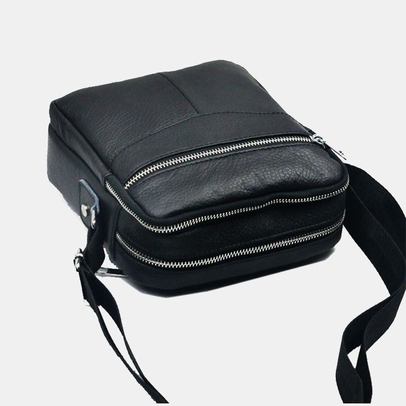 Heren Echt Leer Multifunctionele Waterdichte Anti-diefstal Telefoon Tas Crossbody Tas Schoudertas