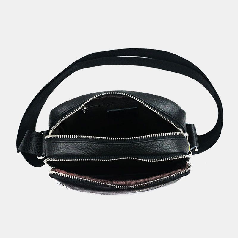 Heren Echt Leer Multifunctionele Waterdichte Anti-diefstal Telefoon Tas Crossbody Tas Schoudertas