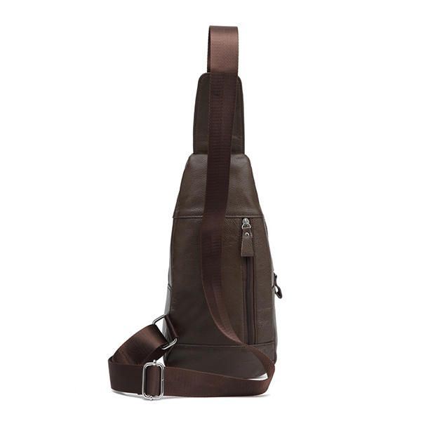 Heren Echt Leer Retro Crossbody Tas Borsttas Casual Schoudertas