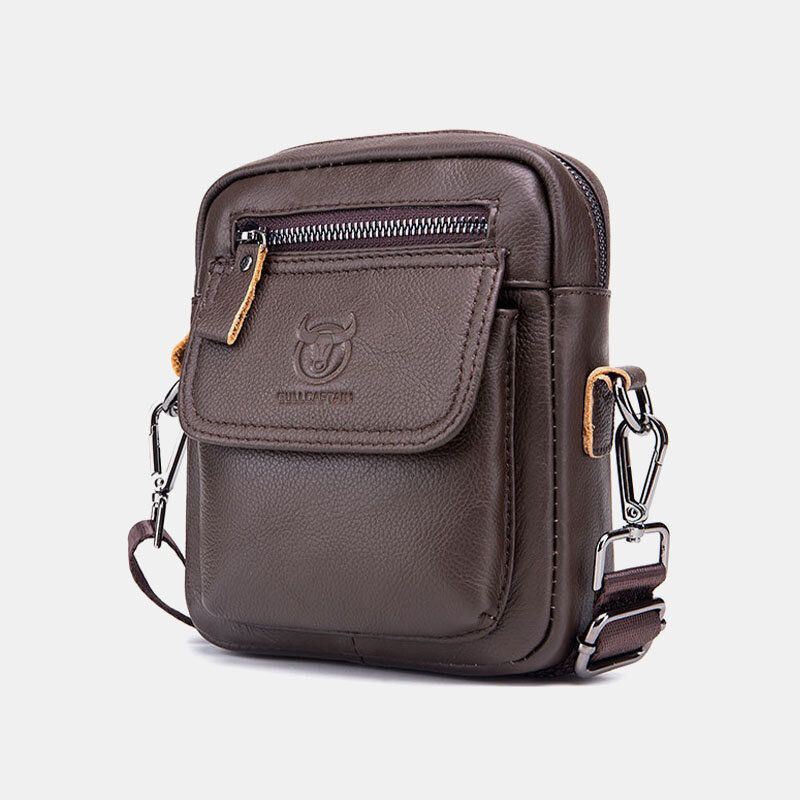 Heren Echt Leer Waterdichte Multifunctionele Multi-layer Crossbody Tas Schoudertas