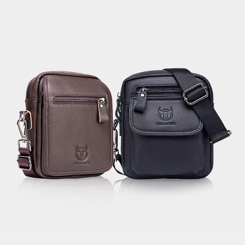 Heren Echt Leer Waterdichte Multifunctionele Multi-layer Crossbody Tas Schoudertas