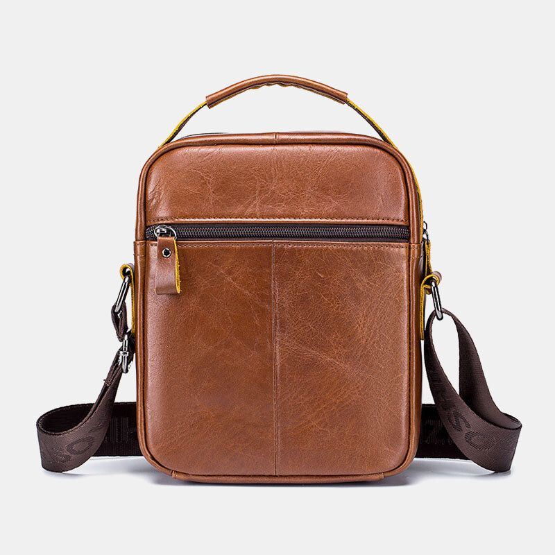 Heren Eerste Laag Koeienhuid Anti-diefstal Crossbody Tassen Multifunctionele Slijtvaste Grote Capaciteit Messenger Bag Handtas