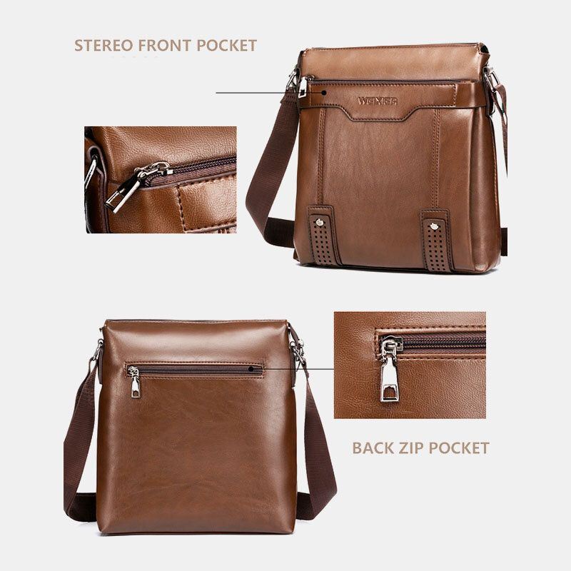 Heren Grote Capaciteit Multi-pocket Crossbody Tassen Casual Slijtvaste 6.5 Inch Telefoon Tas Messenger Bag Schoudertas