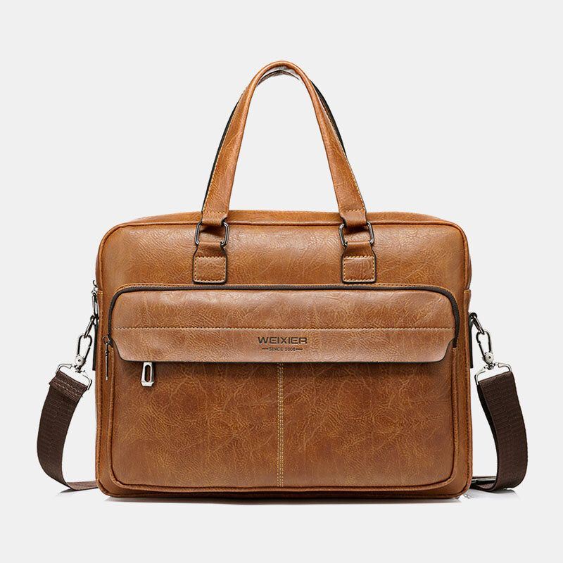 Heren Grote Capaciteit Vintage 13 Inch Computertas Messenger Bag Crossbody Tassen Schoudertas Aktetas