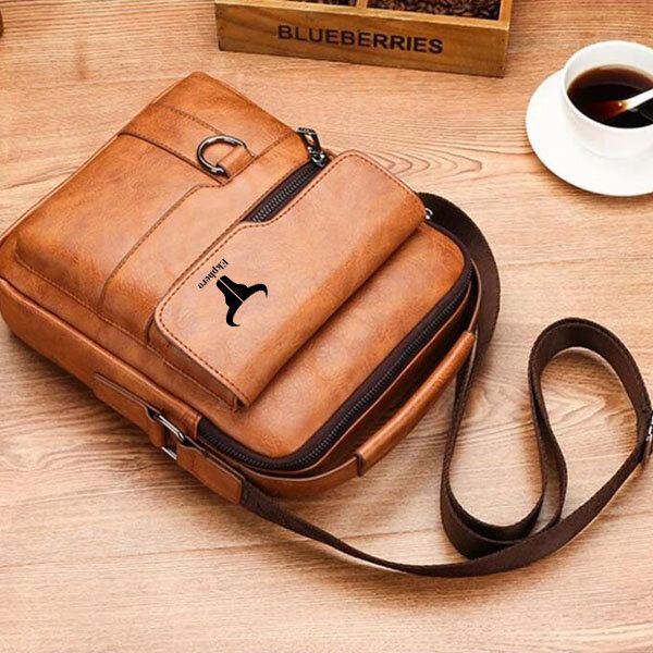 Heren Kunstleer Vintage Zakelijke Tas Messenger Bag Crossbody Tas Kantoor Werk