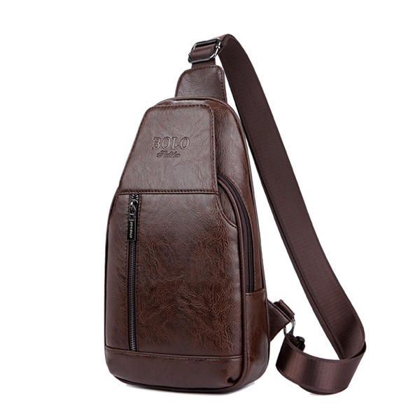 Heren Lederen Multifunctionele Borsttas Vrije Tijd Outdoor Sport Crossbody Tas Schoudertas