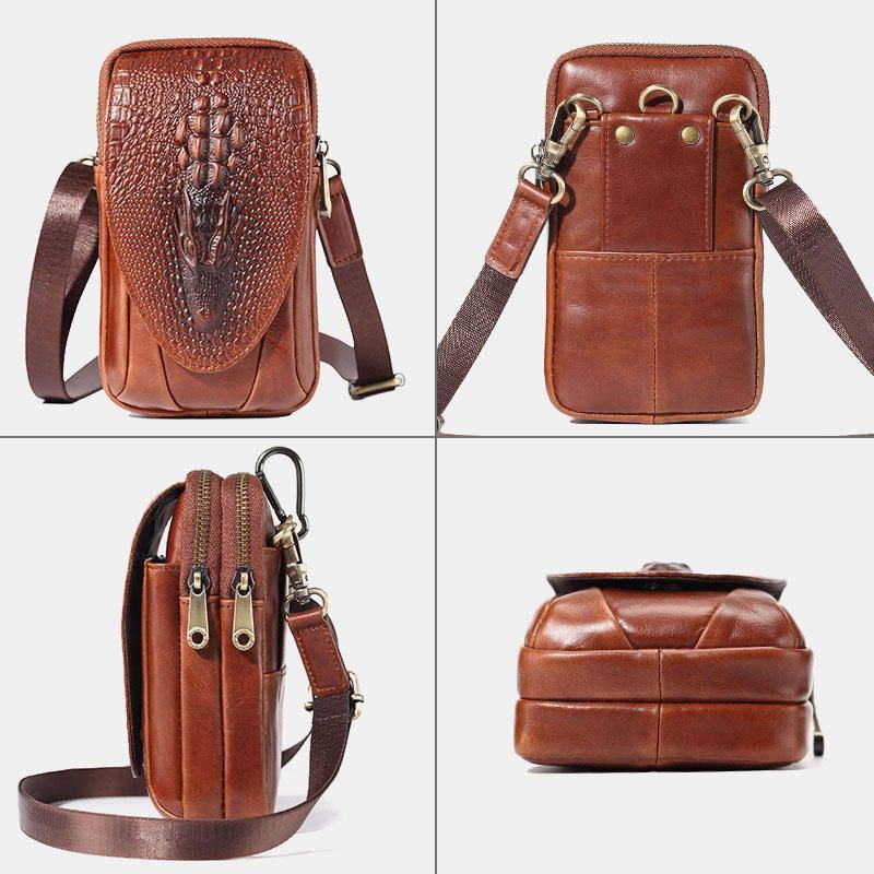 Heren Lederen Schoudertas Crossbody Tas Heuptas