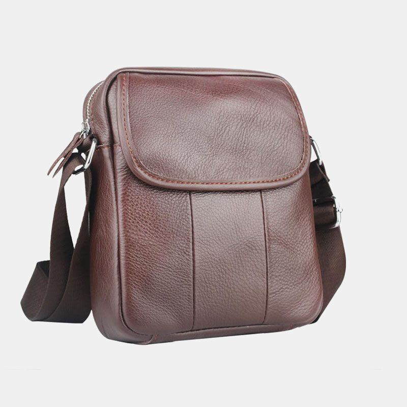 Heren Lederen Waterdichte Multifunctionele Anti-diefstal Casual Crossbody Tas Schoudertas