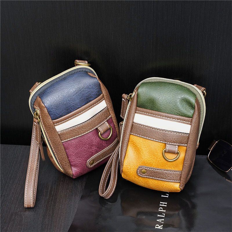 Heren Mini Stiksels Kleur Casual Crossbody Tassen Afneembare Schouderriem Match 6.5 Inch Telefoon Tas