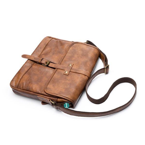 Heren Minimalistische Retro Casual Messenger Schoudertas Crossbody Tas