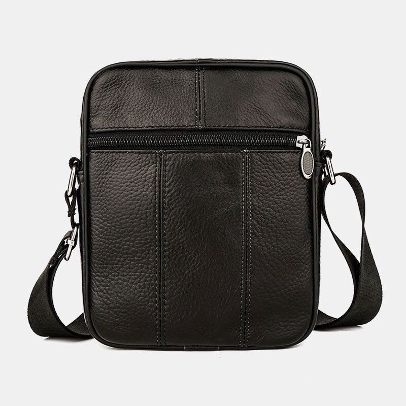 Heren Multi-pocket Anti-diefstal Eerste Laag Koeienhuid Crossbody Tassen Retro Grote Capaciteit Lichtgewicht 6.5 Inch Phne Bag Messenger Bag Handtas