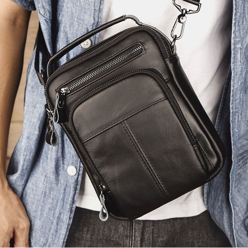 Heren Multi-pocket Retro 6.5 Inch Telefoon Tas Heuptas Terug Anti-diefstal Pocket Ontwerp Crossbody Tassen Heuptas