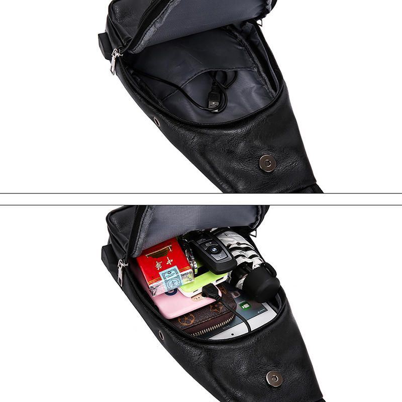 Heren Multifunctionele Usb Crossbody Tas Borsttas Schoudertas Zakelijk Outdoor