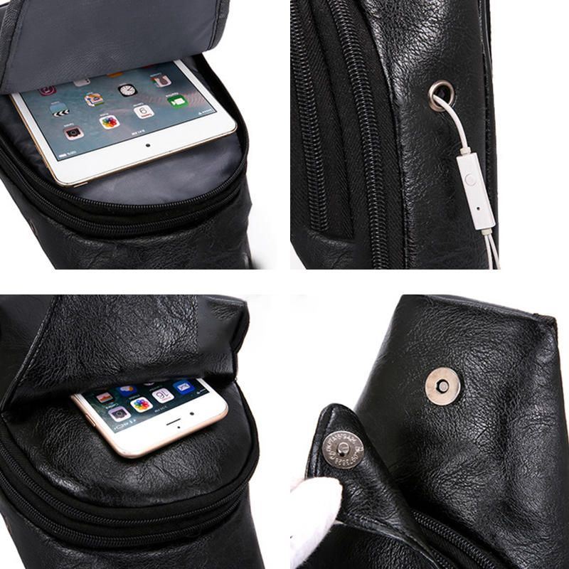 Heren Multifunctionele Usb Crossbody Tas Borsttas Schoudertas Zakelijk Outdoor