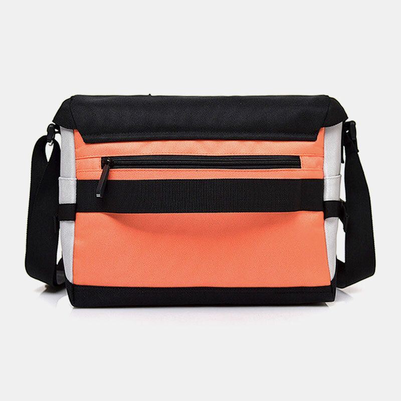 Heren Nylon Medium Capaciteit Contrast Kleur Casual Persoonlijkheid Schooltas Crossbody Tas Schoudertas