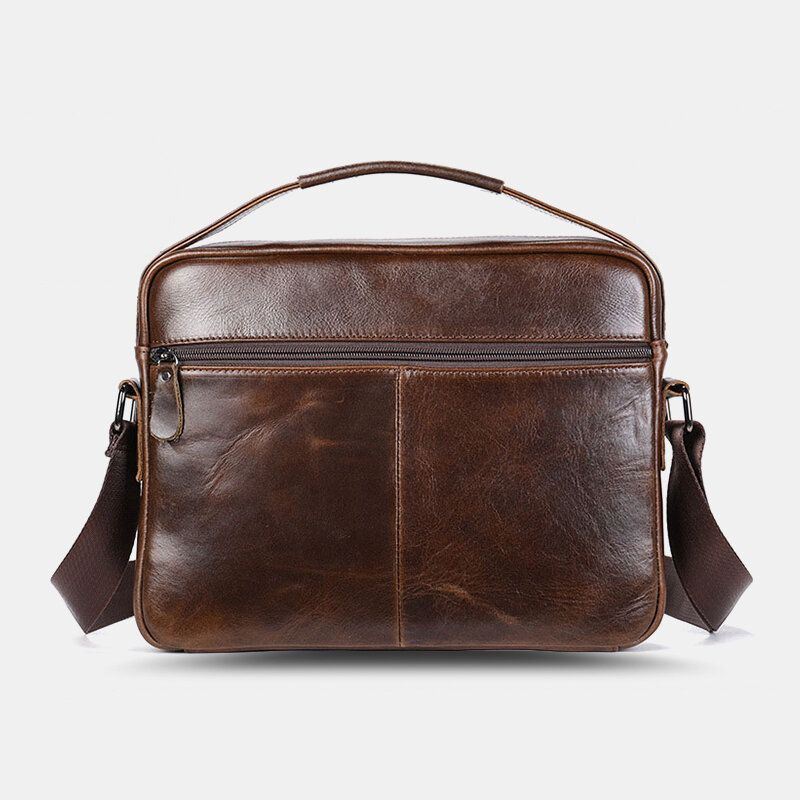 Heren Olie Wax Leer Grote Capaciteit Waterdichte Messenger Bag Aktetas Multi-pocket Koeienhuid Crossbody Tassen Schoudertas