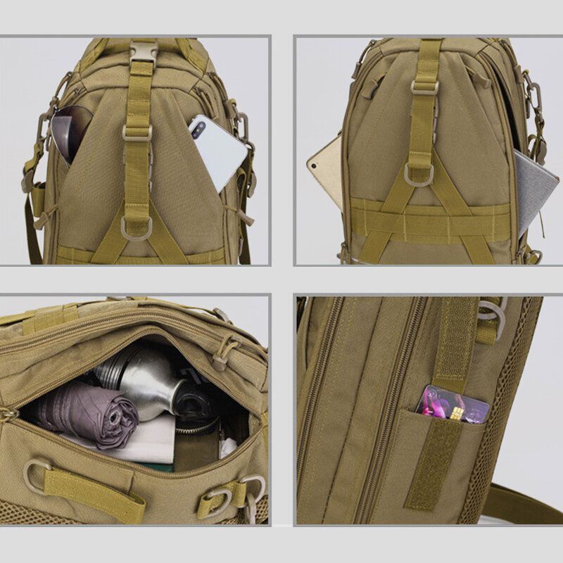 Heren Oxford Camo Multifunctionele Waterdichte Buitensporten Rijden Tactische Schoudertas Crossbody Tas Borsttas