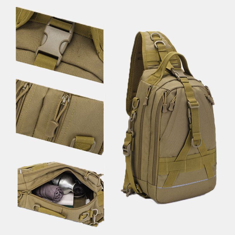 Heren Oxford Camo Multifunctionele Waterdichte Buitensporten Rijden Tactische Schoudertas Crossbody Tas Borsttas