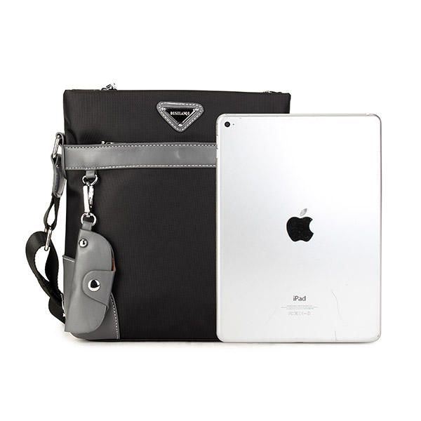 Heren Oxford Leisure Crossbody Tas Zakelijke Schoudertas Sleutelhanger: