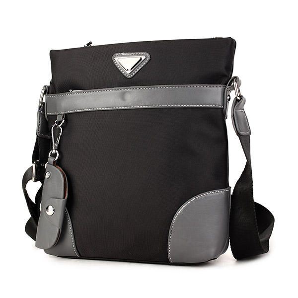 Heren Oxford Leisure Crossbody Tas Zakelijke Schoudertas Sleutelhanger: