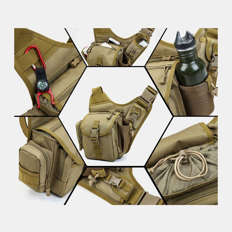 Heren Oxford Outdoor Riding Sport Camo Waterdicht Grote Capaciteit Crossbody Tas Heuptas Zadeltas