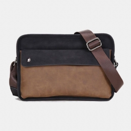 Heren Pu Lederen Anti-diefstal Britse Retro Crossbody Tassen Schoudertas Messenger Bag