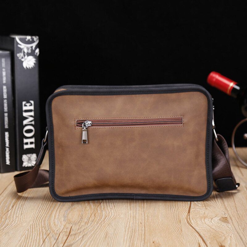 Heren Pu Lederen Anti-diefstal Britse Retro Crossbody Tassen Schoudertas Messenger Bag