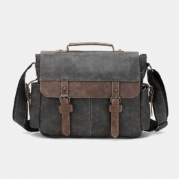 Heren Pu Lederen Flap-over Grote Capaciteit Crossbody Tassen Casual Mode Multi-pocket Messenger Bag Handtas Schoudertas