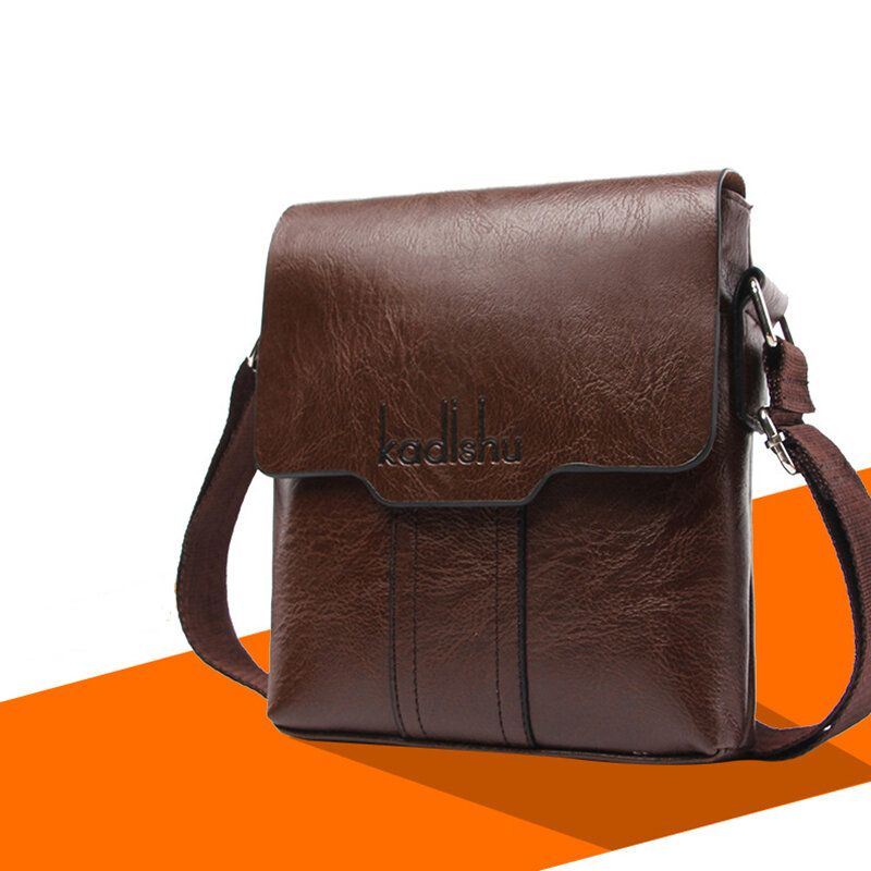 Heren Pu Lederen Leisure Crossbody Tas Schoudertas