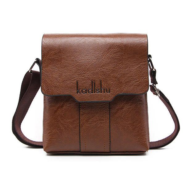 Heren Pu Lederen Leisure Crossbody Tas Schoudertas