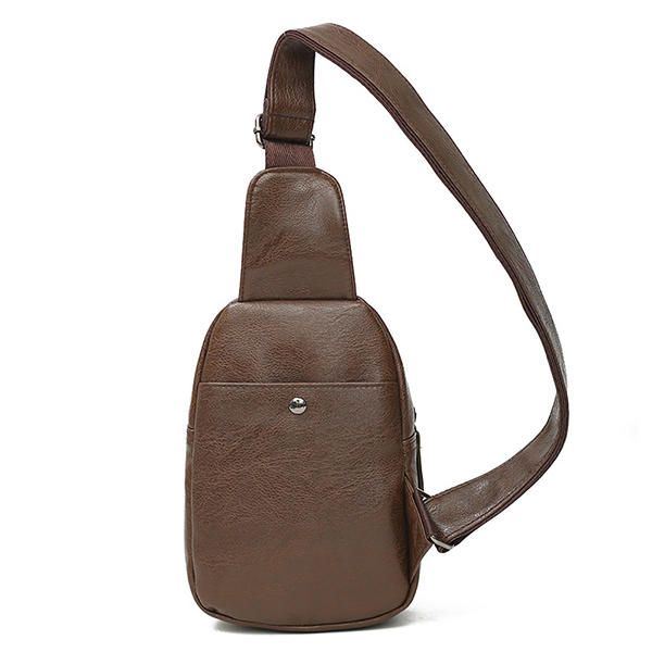 Heren Pu Lederen Waterdichte Casual Crossbody Tas Borsttas Fietsen Buitensporten Schoudertas