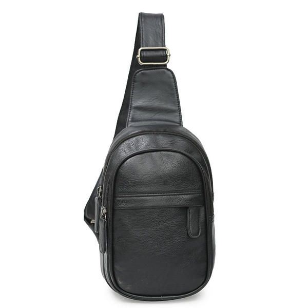 Heren Pu Lederen Waterdichte Casual Crossbody Tas Borsttas Fietsen Buitensporten Schoudertas