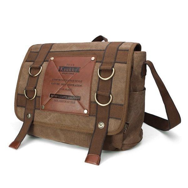 Heren Retro Canvas Reisschoudertas School Messenger Bags