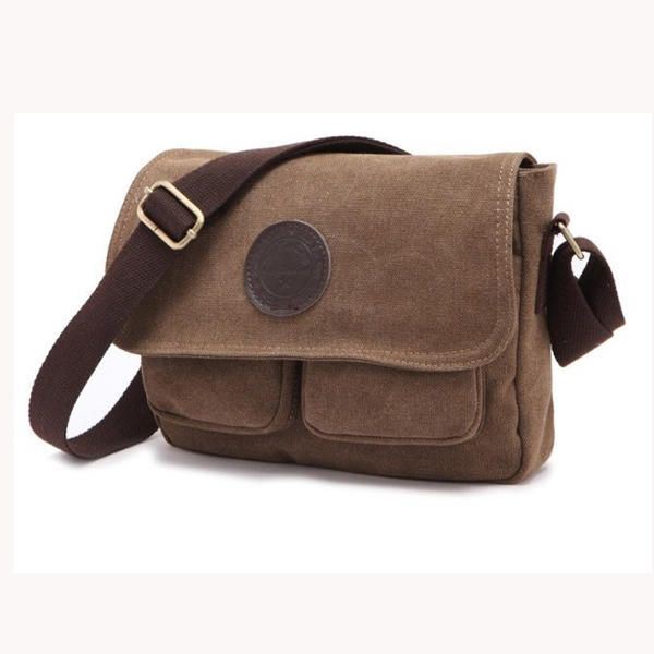 Heren Retro Crossbody Tas Canvas Schoudertas Messenger